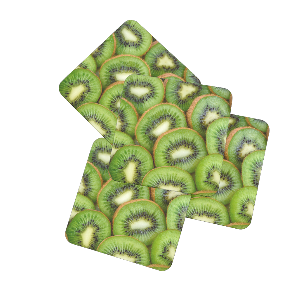 Kiwi Hardboard Coaster Set of 4